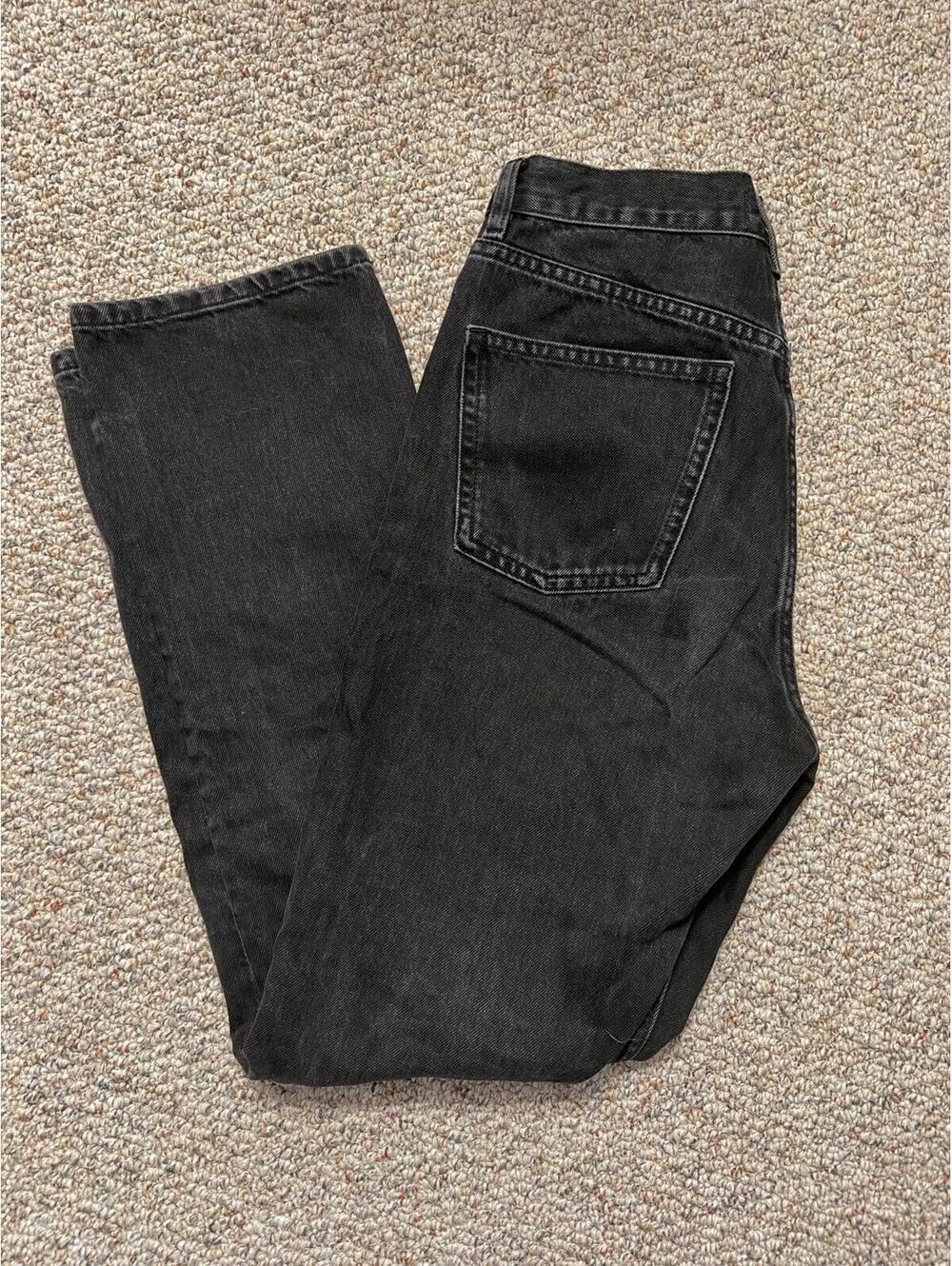 Zara black wash high waisted boyfriend jeans